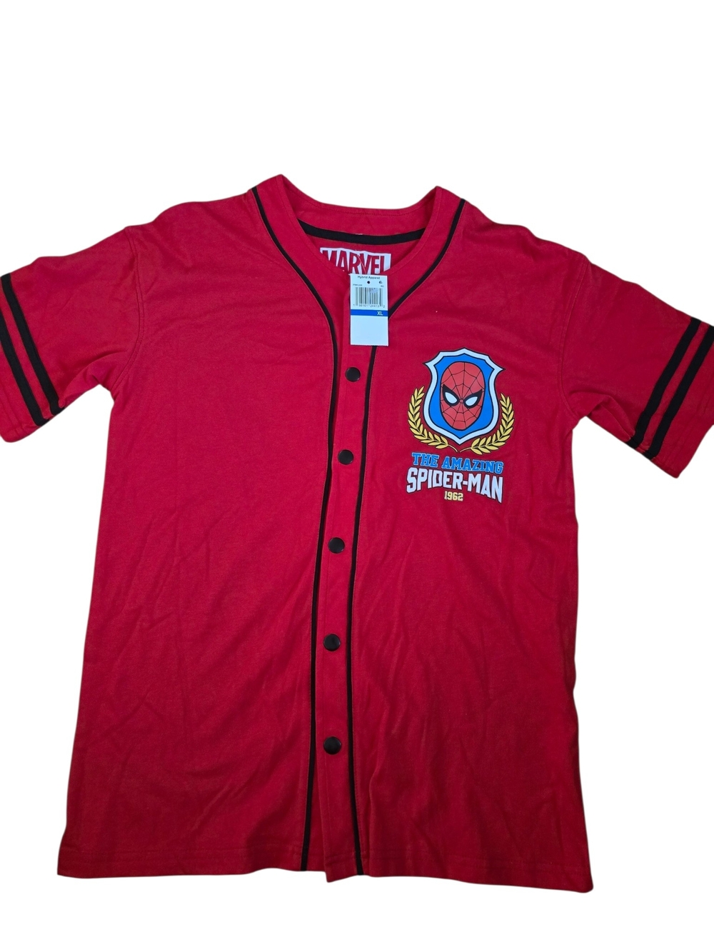 Marvel Boys' Red Spider-Man Graphic Baseball Tee